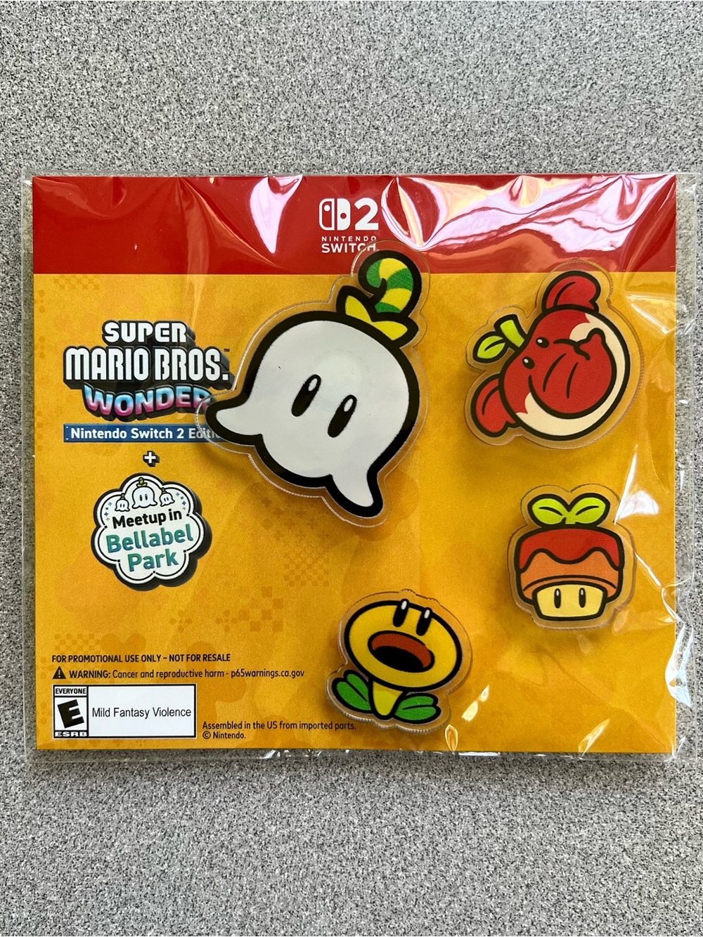 PAX East 2026 Exclusive Super Mario Wonder Acrylic Pin Set